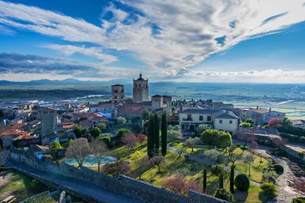 Panorámica de Trujillo, una de las poblaciones más bellas de Cáceres